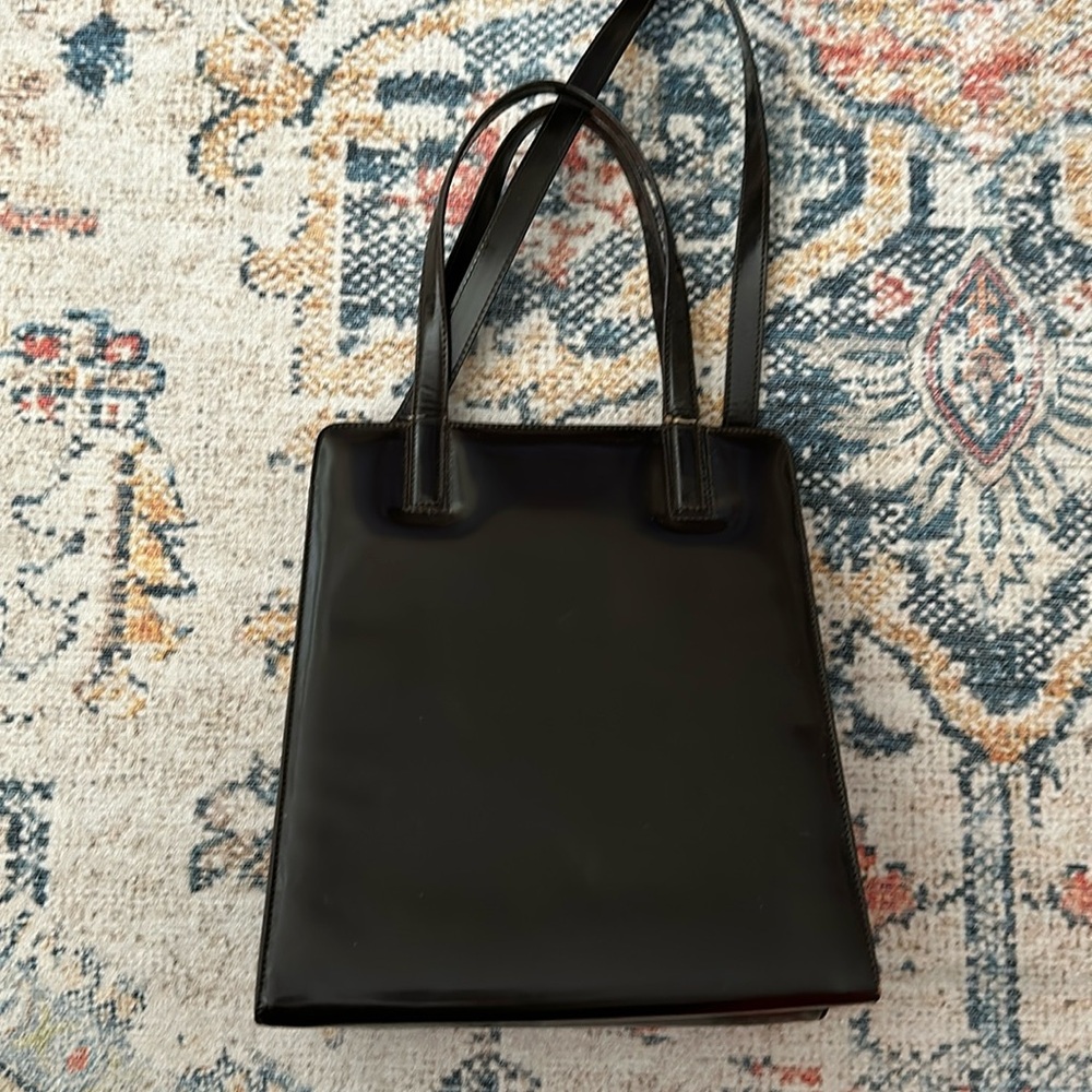 Authentic Salvatore Ferragamo Handbag Gancini Leather Brown Bag Vintage - Picture 5 of 16